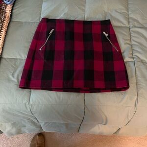GAP Black and Red Buffalo plaid Mini Skirt